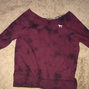 Victoria secret pink off the shoulder sweatshirt